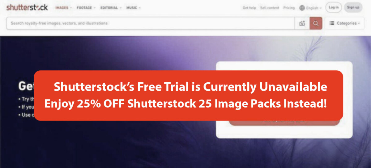 How to Try Shutterstock for One Month for Free free trial unavailable sstk