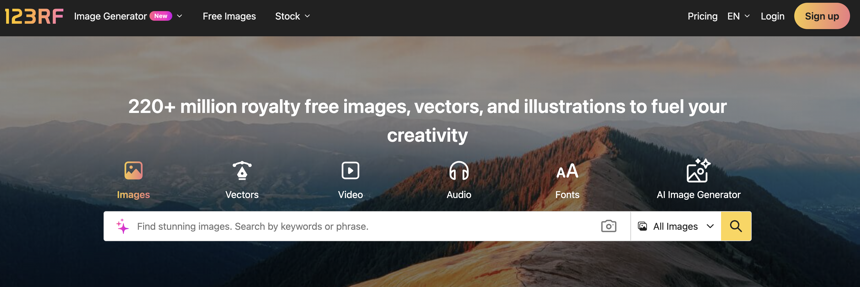 Exploring Other Options: Top Sites Like Shutterstock for Royalty-Free Images 123RF Homepage