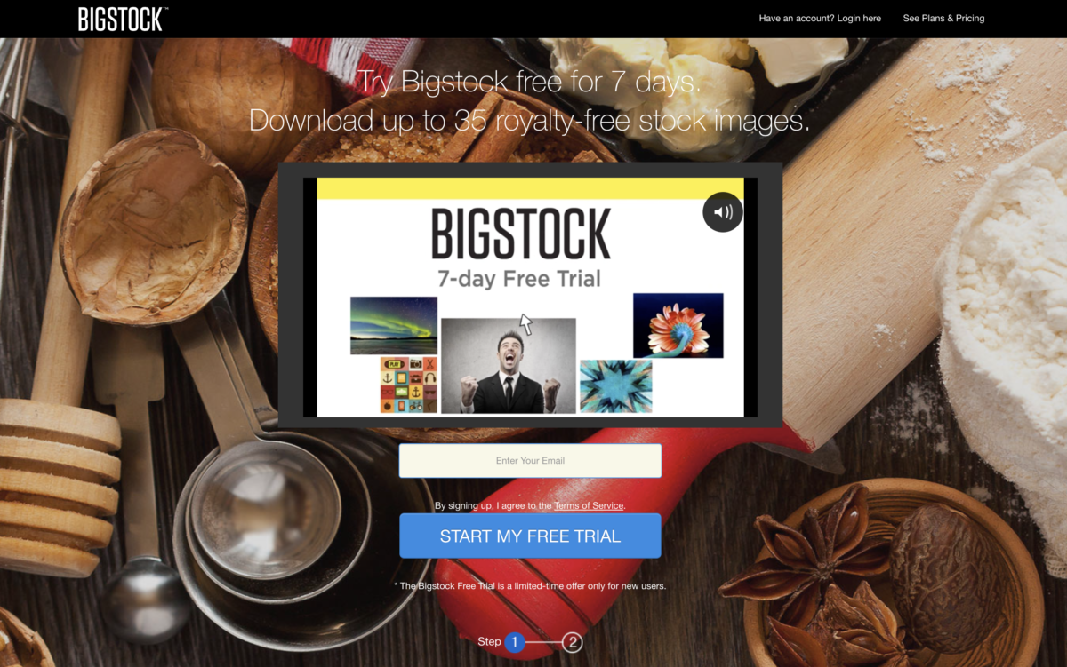 bigstock homepage