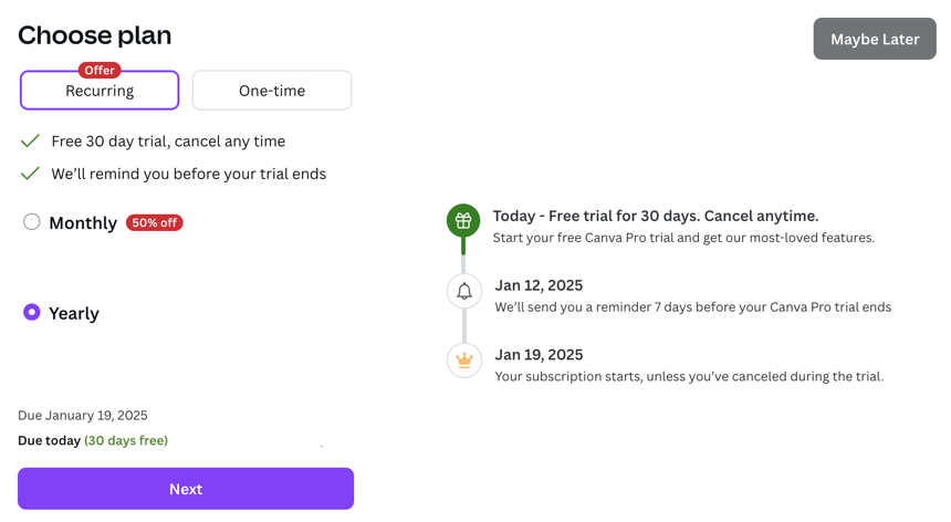 How to Get One Month of Free Premium Access to Canva free trial details cnv