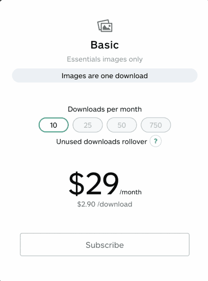 iStock pricing subscriptions