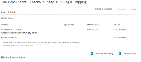 Buy iStock credits promocode