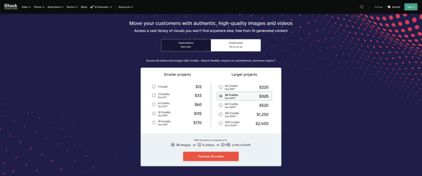 iStock Credit Packs USD > iStock Promo Code, Coupons and Discounts