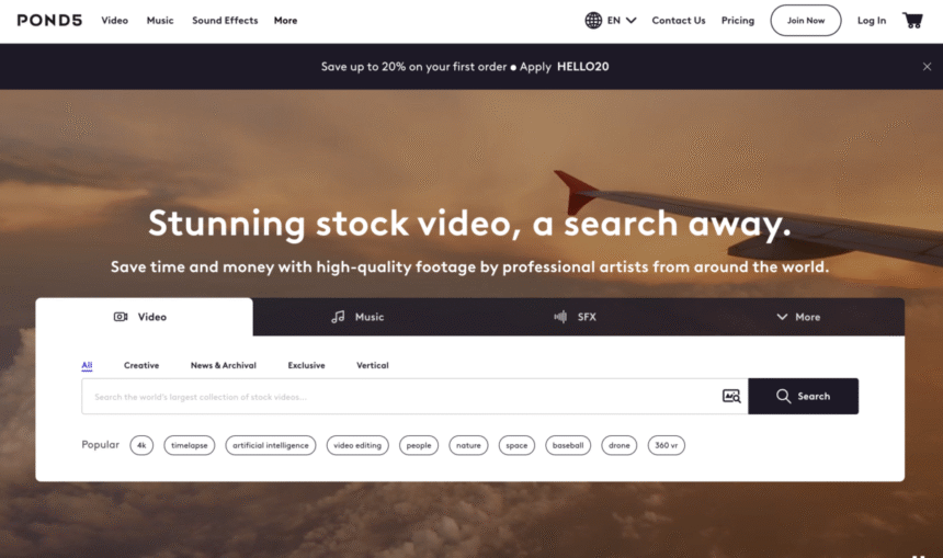 Breaking Down Pond5: How Buyers and Creators Use the Platform pond5 homepage