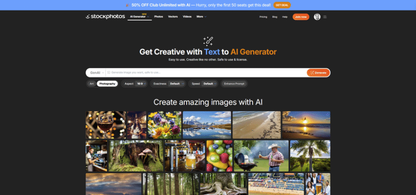 stockphotos.com ai image generator