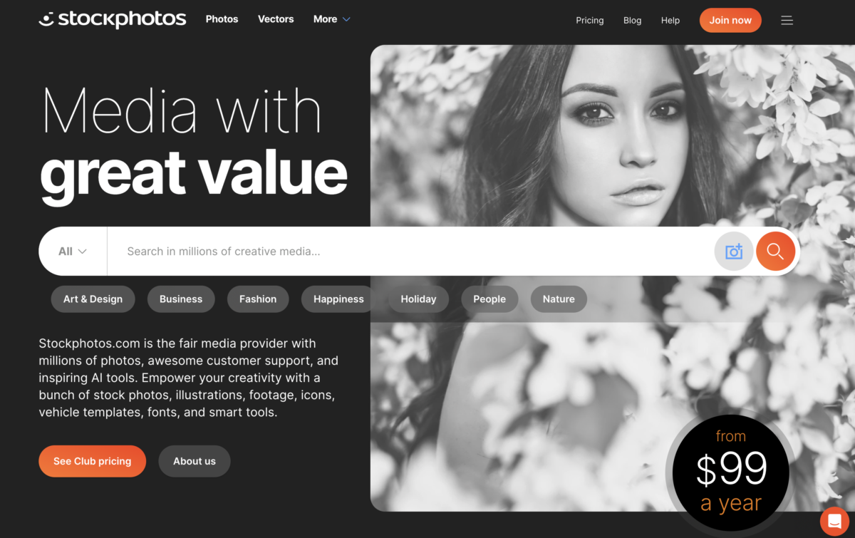 stockphotos.com homepage